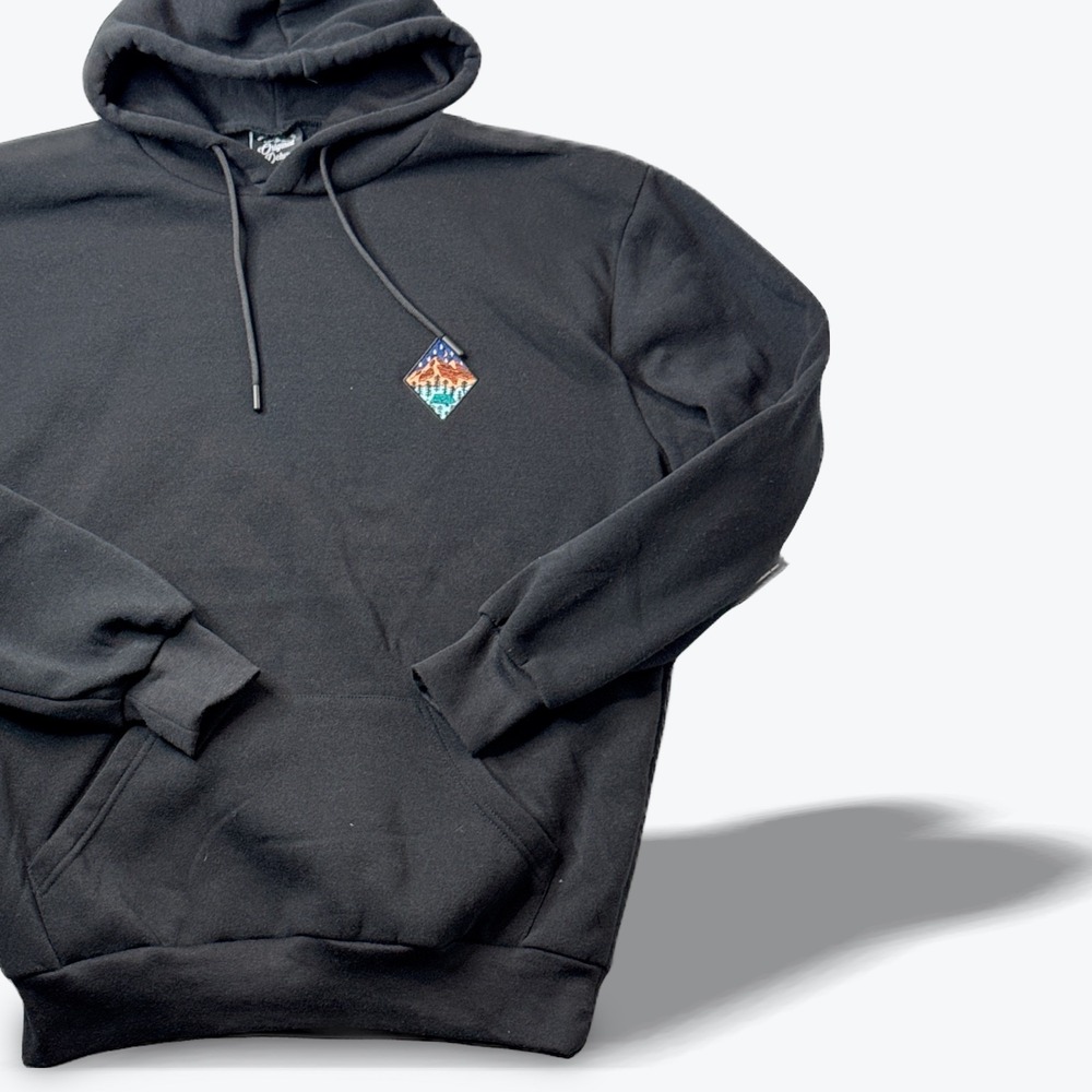 Original Deluxe‎ Supply Hoodie Mens Medium Pullover Sweatshirt Charcoal Gray